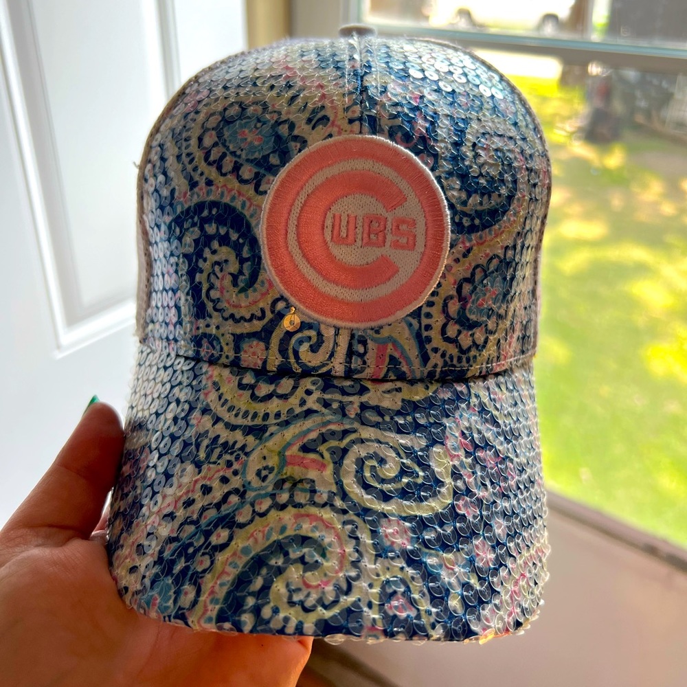 Chicago Cubs sequin baseball cap